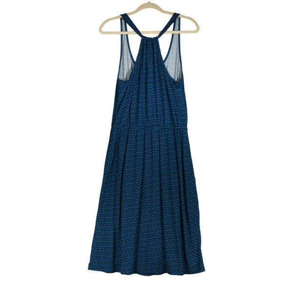 Old Navy Mini Dress Women Large Blue Jersey Knit Stretch Racerback Elastic Boho - Picture 3 of 5
